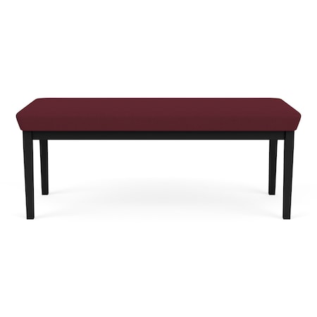 Lesro Lenox Steel 2 Seat Bench, Wine/Mulberry (Red) Seat, Wine/Mulberry Back, 45 W 21 L 18.5 H LS2001